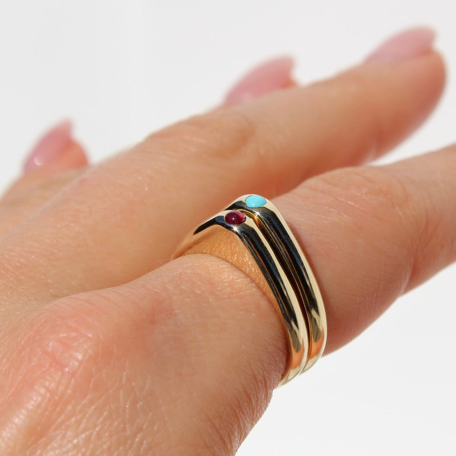 Stirrup Ring - 14K Gold